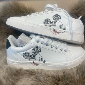 Disney Women's White Mickey Mouse Sneakers